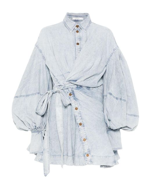 Zimmermann Rebellion Mini-Wikkeljurk Met Knopen in het Blue