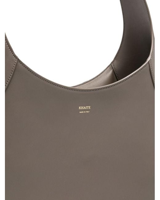 Khaite Gray Joan Large Leather Hobo Bag