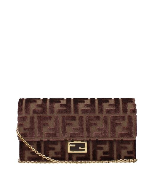 Fendi Brown Pouch Fabric/Chocolate