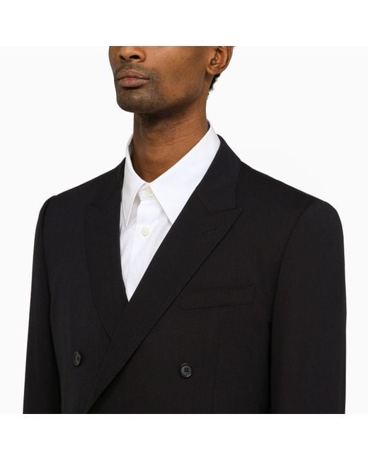 Dolce & Gabbana Black Dolce&Gabbana Dark Wool Double Breasted Suit for men