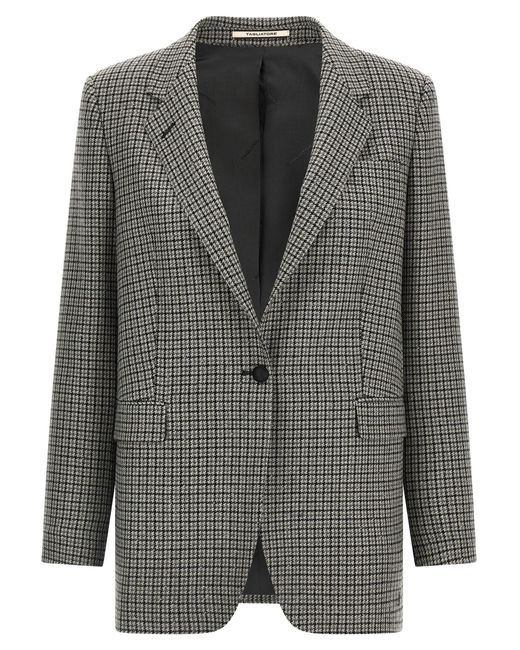 Tagliatore Gray Oversize Blazer Jacket