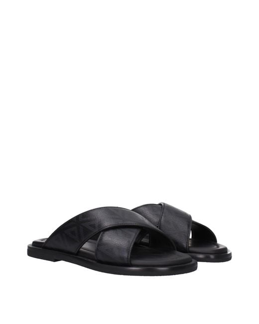 Dior Black Slippers And Clogs Alias Leather