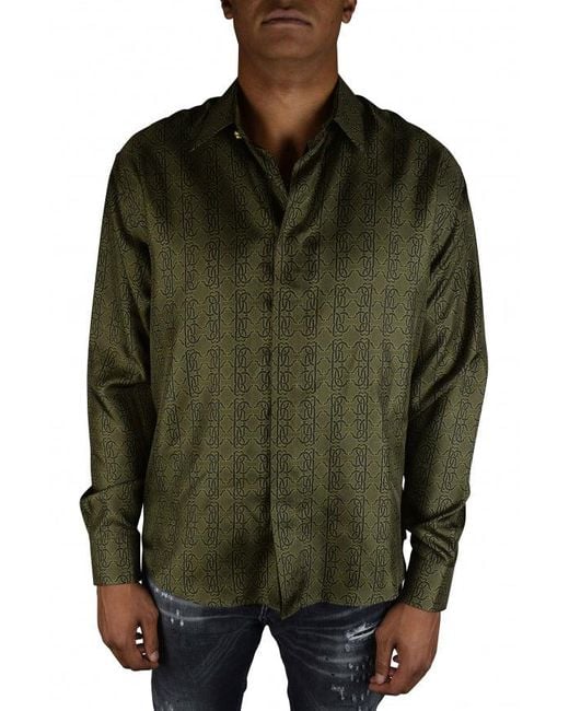 Roberto Cavalli Green Shirt for men
