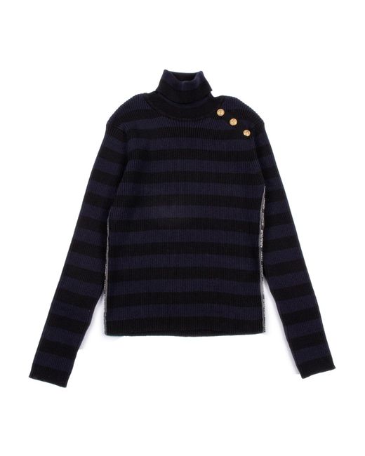 Pull en maille Balmain en coloris Blue