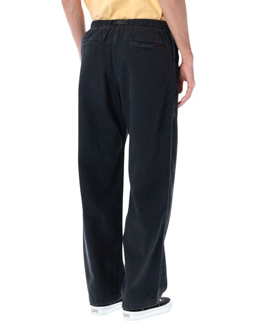 Gramicci Blue Cotton Hemp Relaxed Pants