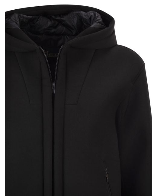 Herno Black 3-Layer Scuba Jacket for men