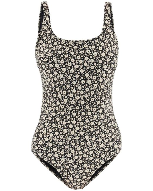 Tory Burch Floral One-piece Swimsuit in Black | Lyst