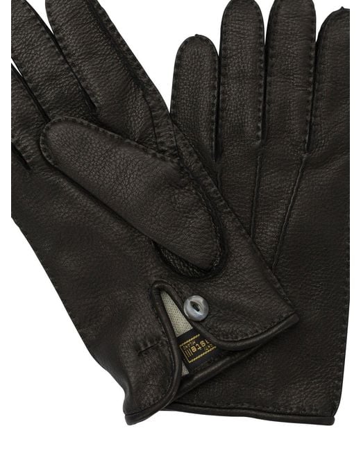Restelli Black 49/F Gloves for men