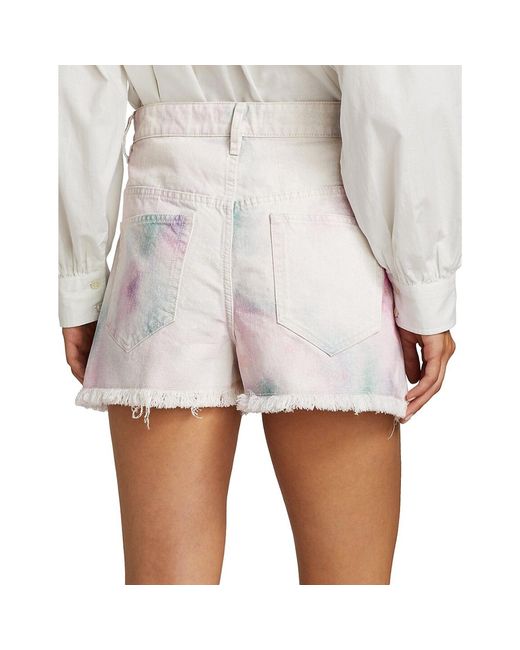 Isabel Marant White Lesia Denim Shorts