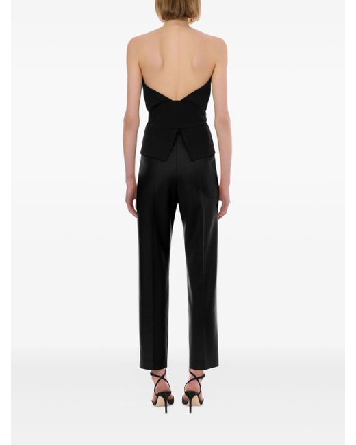 Alberta Ferretti Broek Van Wolblend in het Black