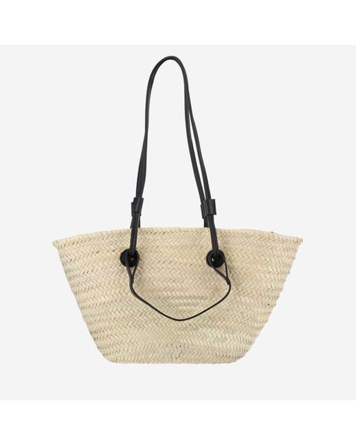 Filippo Catarzi 1910 Natural Straw Bag With Logo