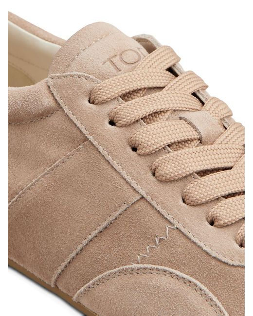 Tod's Pink Suede Leather Sneakers