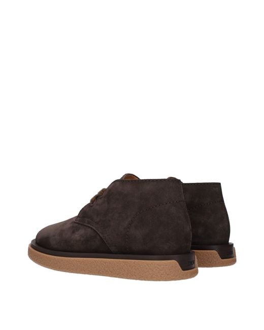 Dior Brown Sahara Boots For Suede/Dark