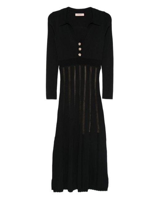 Twinset Black Doppelte Kleider schwarz