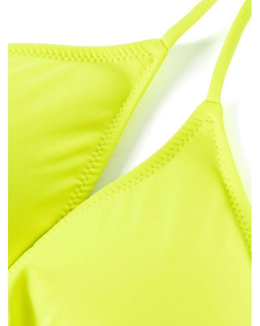 Mc2 Saint Barth Yellow Leah Triangle-cup Bikini Top