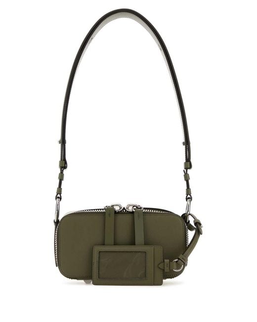 Maison Margiela Green Army Leather Shoulder Bag