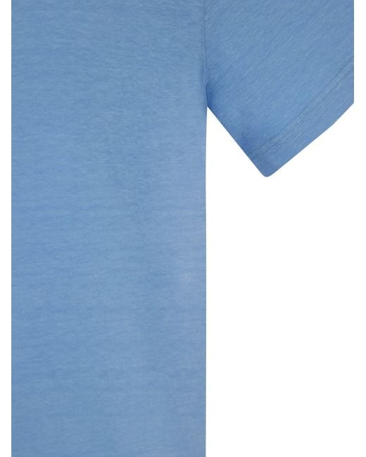 Fedeli Exreme Leinen Flex T -Shirt in Blue für Herren