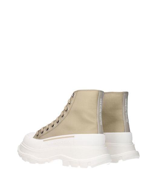 McQueen Natural Stivaletti Donna Tessuto for men