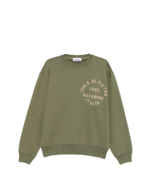 Stone Island Green Felpa for men