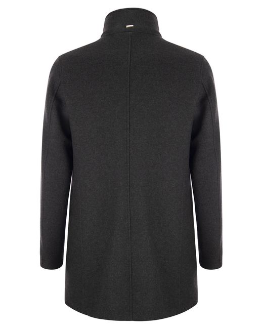 Wool Blend Medium Coat Herno pour homme en coloris Black