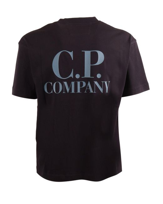 C P Company Black T Shirts Short Sleeve
