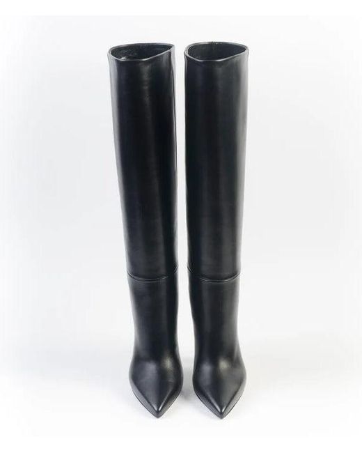 Anna F. Black Leather Boot