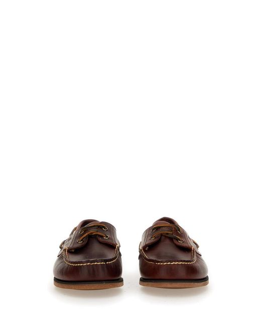 Timberland Brown Smooth Leather Sneakers for men