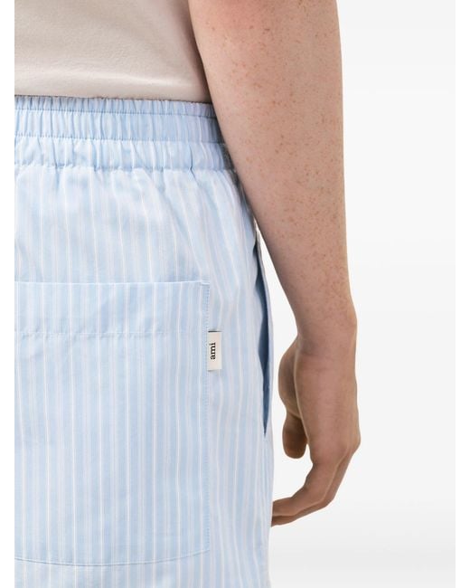 AMI Elastische Shorts in het Blue