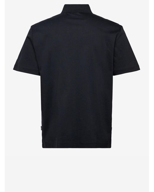 Boss Blue Cotton Polo Shirt With Logo for men
