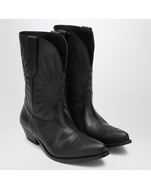Golden Goose Deluxe Brand Black Wish Star Low Boots for men