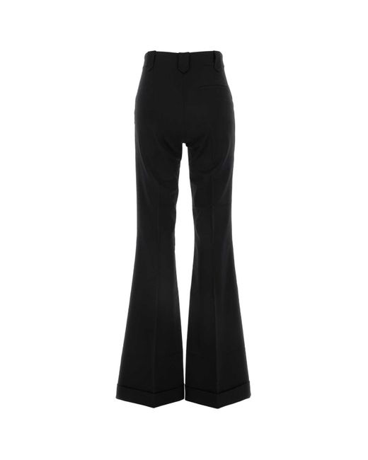 ANDAMANE Black Stretch Twill Sofia Flared Leg Pant