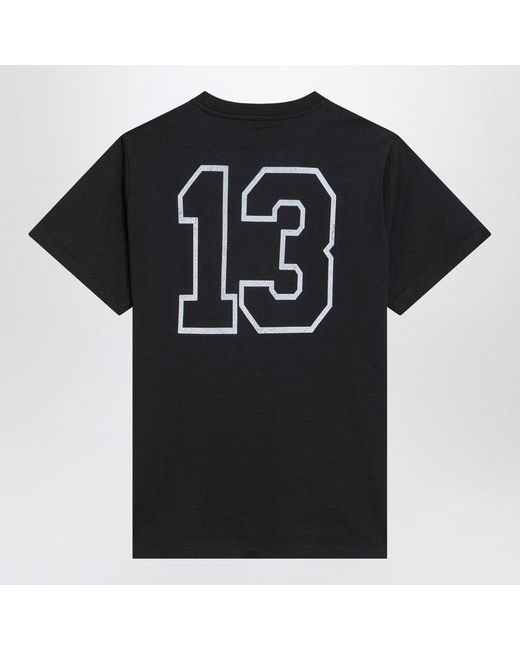 Ganni Black T-Shirt With Logo Print
