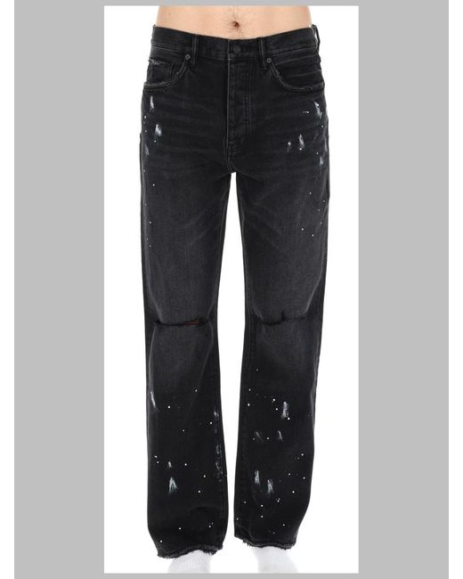 Purple Brand Black Slim Fit Jeans for men