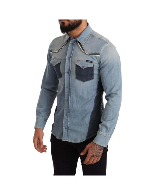 Homme Vêtements Chemises Chemises casual et boutonnées Chemise manches courtes Jean Valentino pour homme en coloris Bleu 