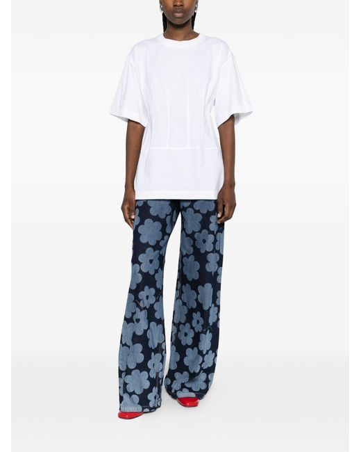 ALESSANDRO ENRIQUEZ Blue Printed Denim Jeans