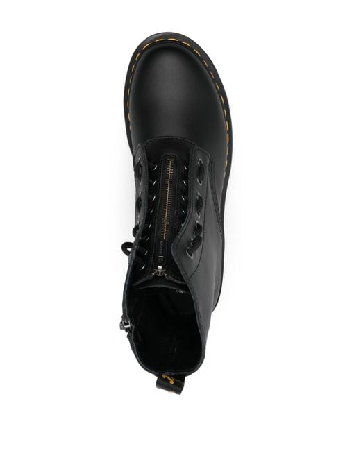 Dr. Martens Black Nappa Shoes for men