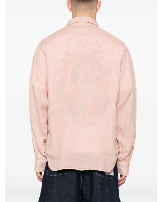 C P Company Pink Linen Shirt for men