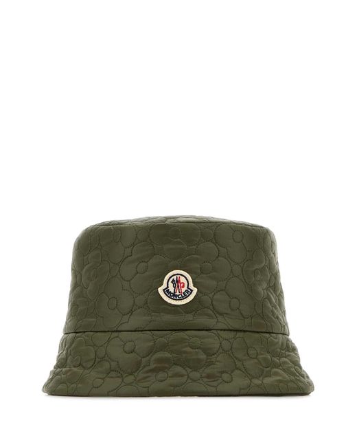 Moncler Green Nylon Reversible Bucket Hat