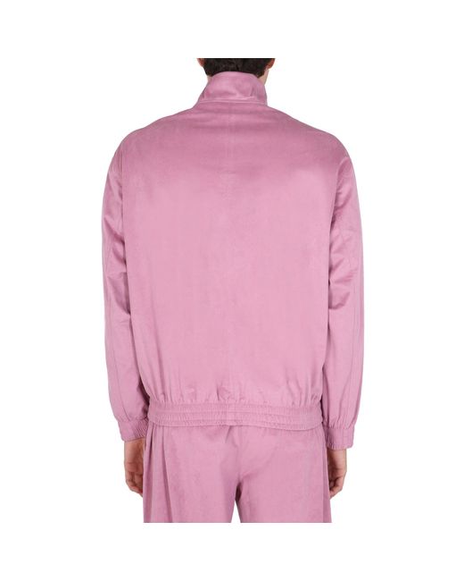 Gcds Pink Alcantara Track Jacket for men