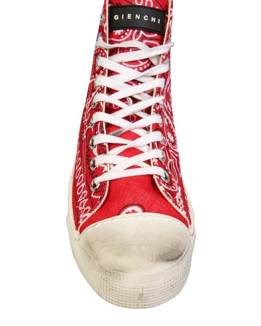 Gienchi Red High Jean Michel Sneakers for men