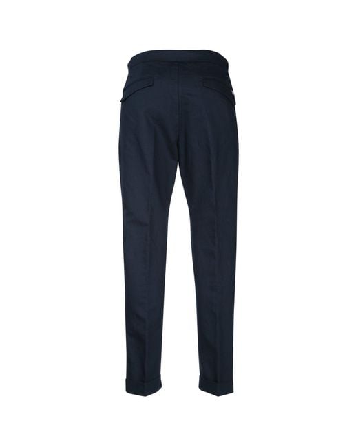 Paul & Shark Blue Dark Solid Trousers for men