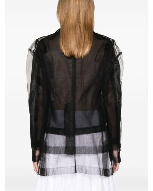 Comme des Garçons Comme Des Garcons Tulle Jacket in het Black