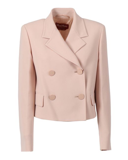 Chaqueta Caprera Con Doble Botonadura Max Mara de color Pink