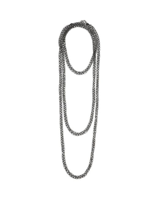 Brunello Cucinelli Gray Precious Loops Halskette