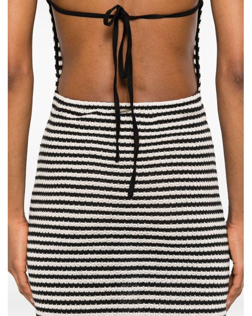 Emporio Armani Multicolor Striped Cotton Midi Dress