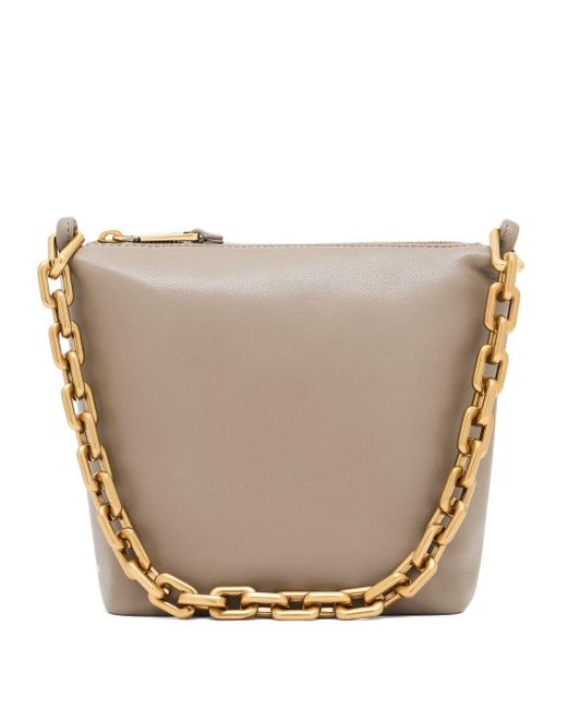 Emporio Armani Natural Small Leather Hobo Bag