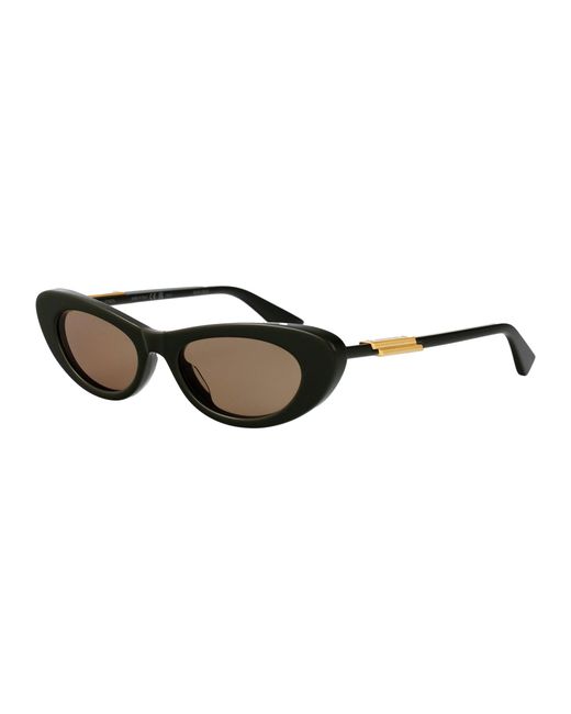 Bottega Veneta Brown Acetate Sunglasses