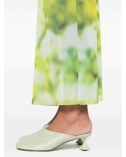 Acne Midi-jurk Met Ombré Print in het White