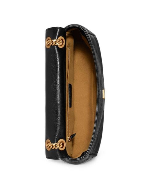 Tory Burch Black Charlie Quilted Shoulder Bag
