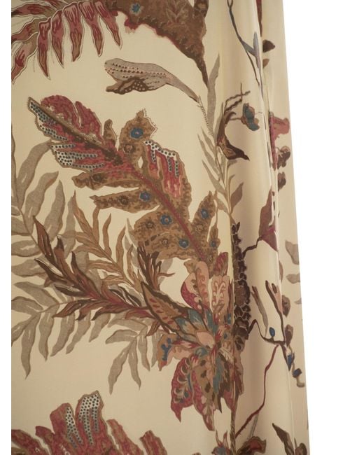 Week-end Max Mara Revere Robe en soie imprimée en soie Weekend by Maxmara en coloris Metallic